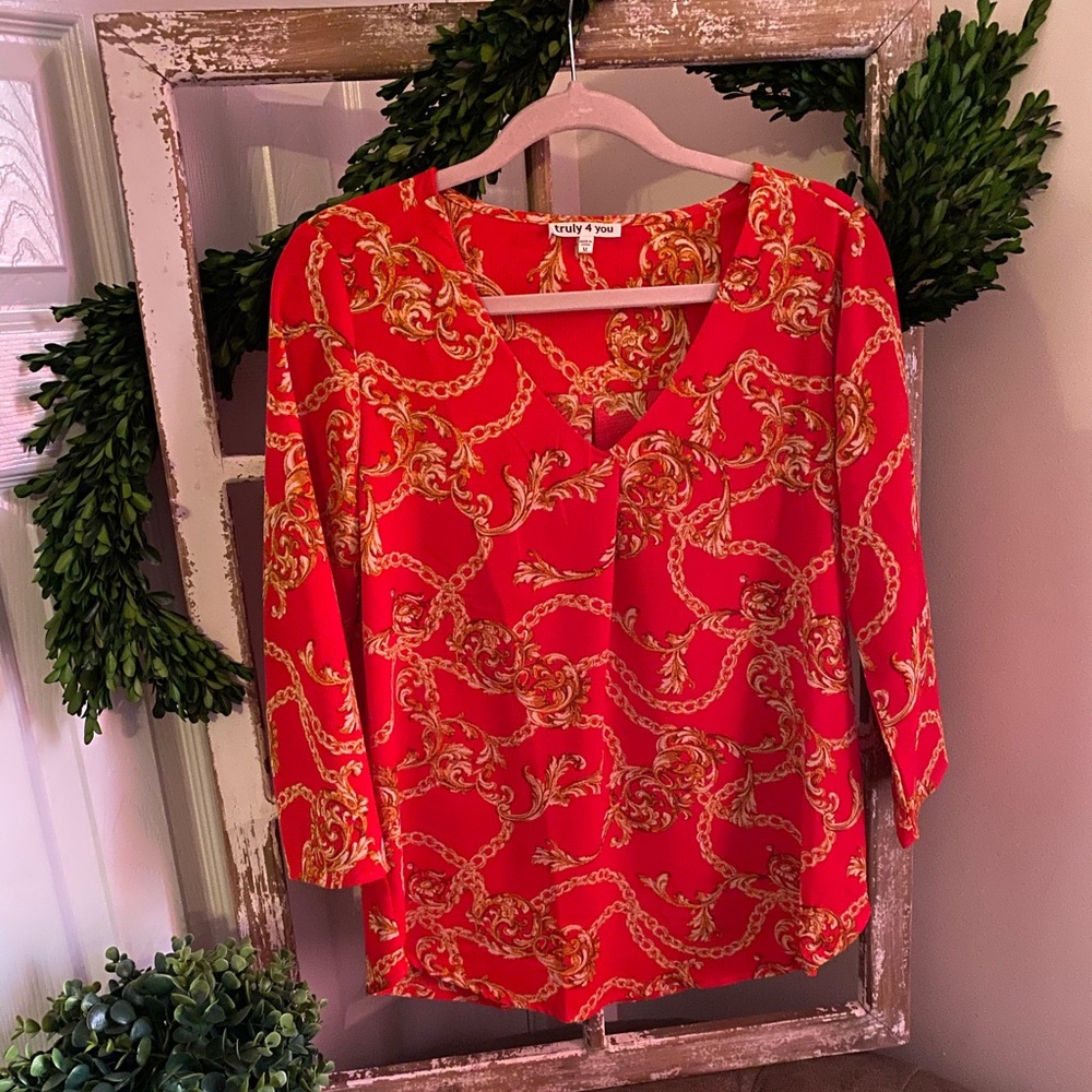 3/4 sleeve cute shirt